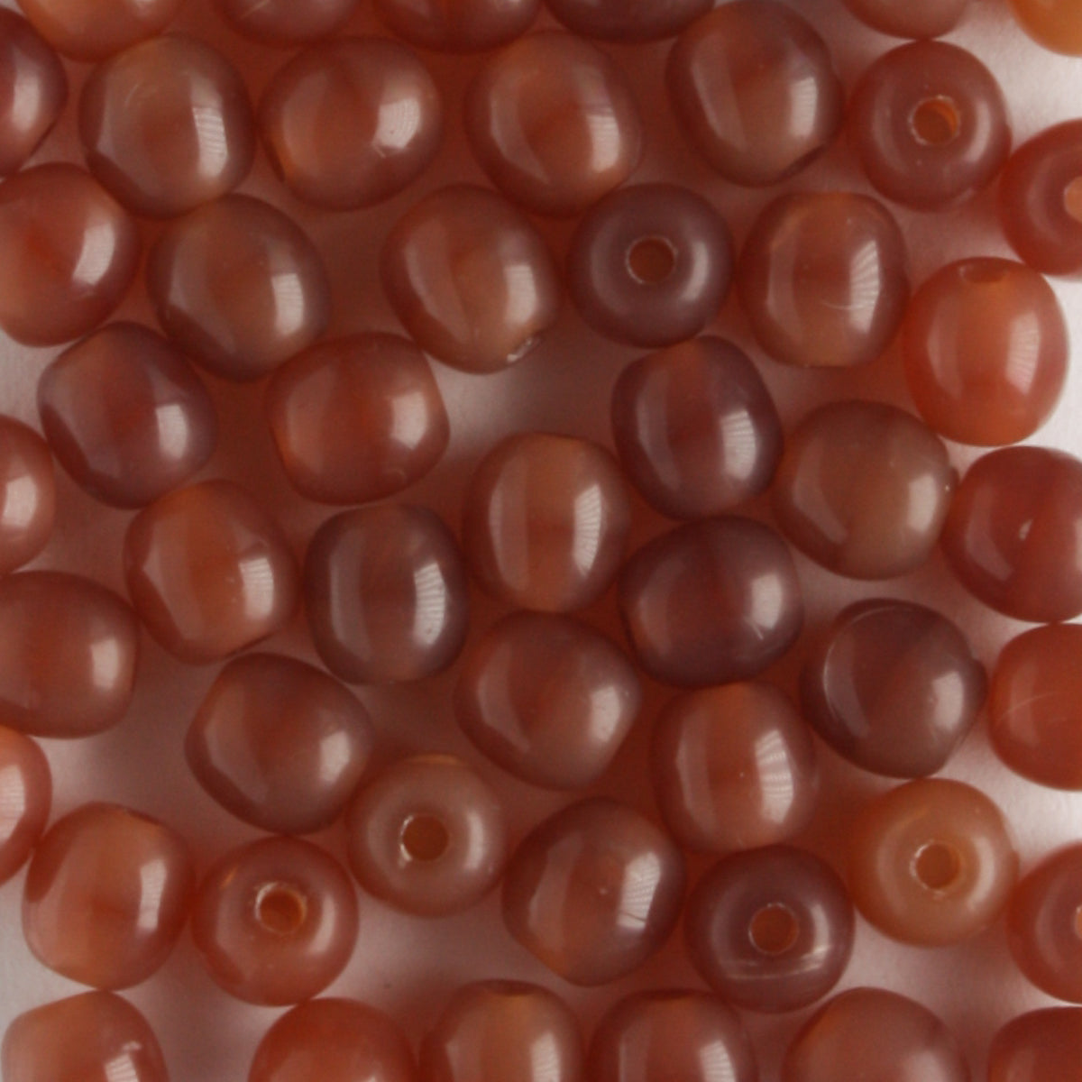 4mm Druk Carnelian - 100 beads
