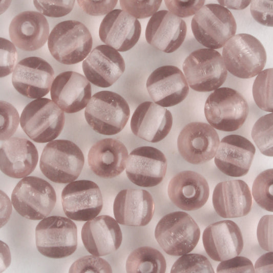 4mm Druk Light Amethyst - 100 beads