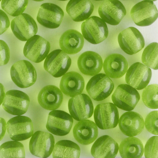4mm Druk Olive Green - 100 beads