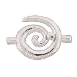 Swirl Clasp, Silver