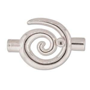 Swirl Clasp, Silver