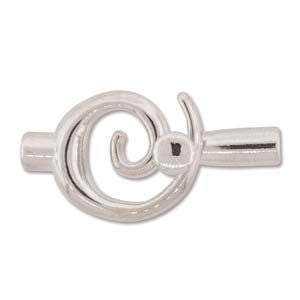 Swirl Clasp, Silver