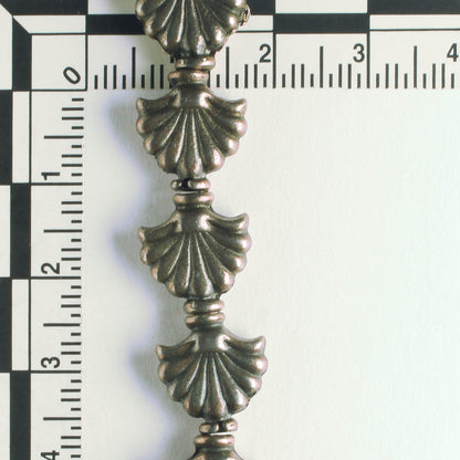 Pewter Beads, Copper Plated - 8" Strand
