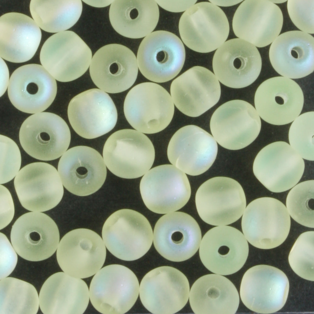 4mm Druk Yellow Matte AB - 100 beads