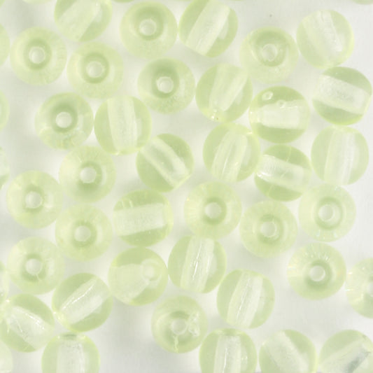 4mm Druk Jonquil Yellow - 100 beads