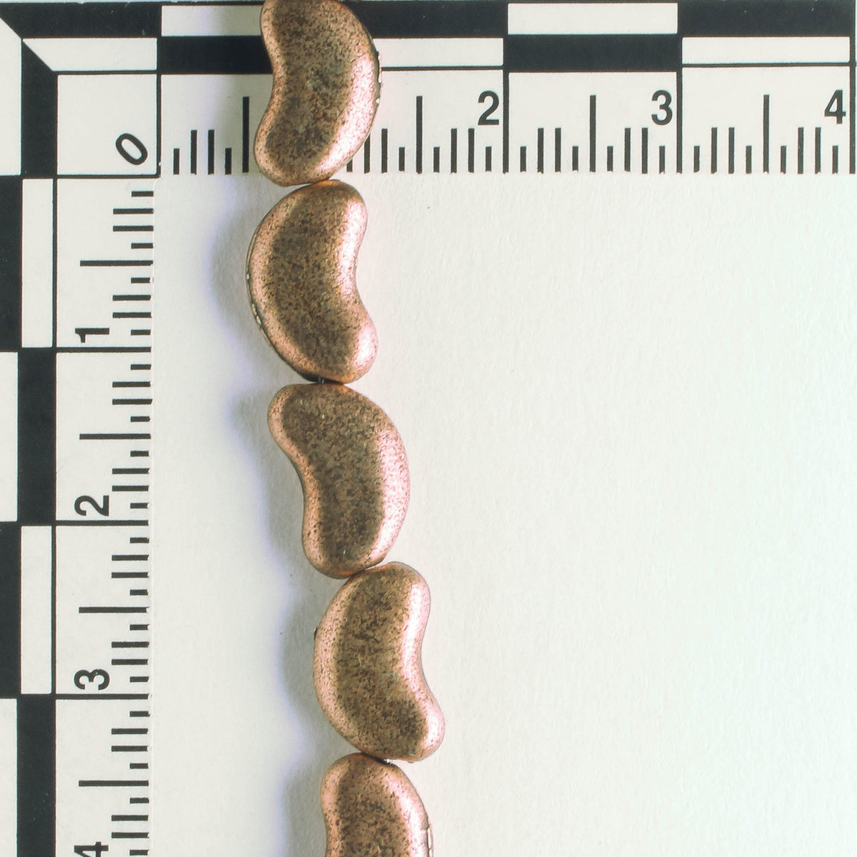 Pewter Beads, Copper Plated - 8" Strand