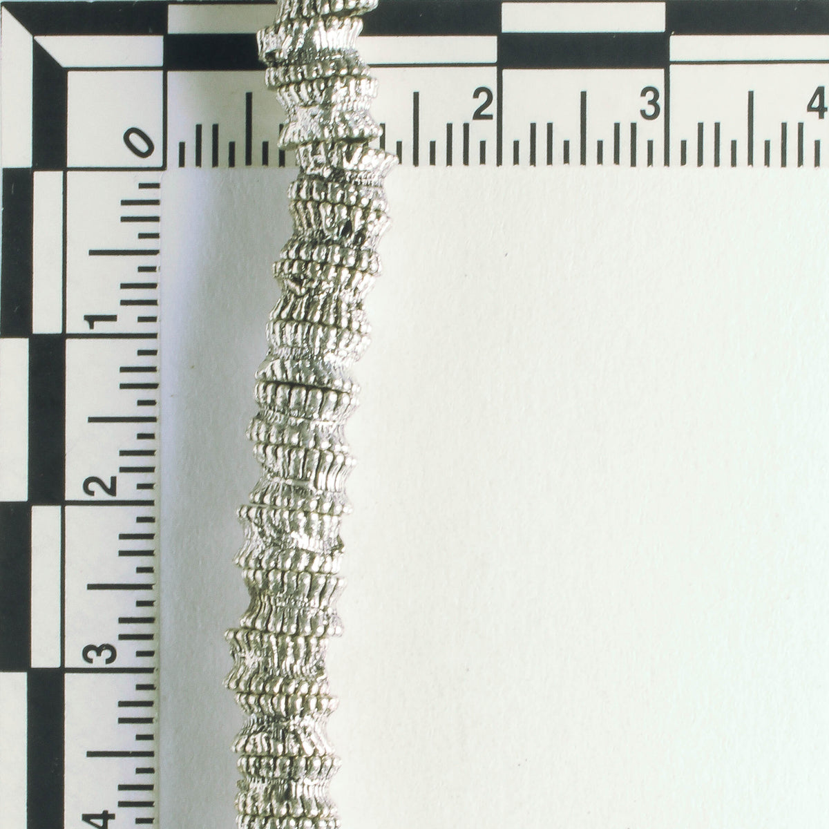 Pewter Beads, Silver Plated - 8" Strand