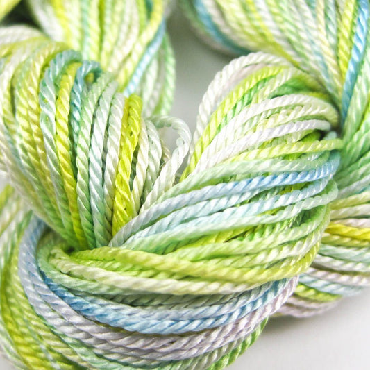 Hand Dyed Shiny Silk Yarn - 36 Yard Skein