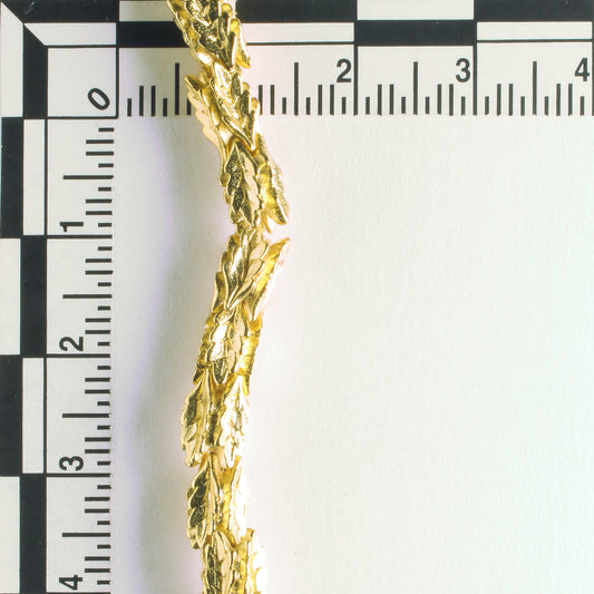 Pewter Beads, Gold Plated - 8" Strand