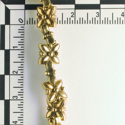 Pewter Beads, Gold Plated - 8" Strand