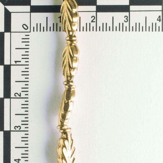 Pewter Beads, Gold Plated - 8" Strand
