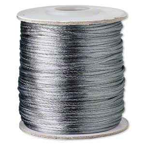 1mm Satin Cord - Dark Grey - yard