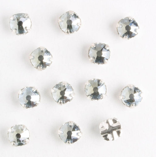 4mm Rose Montee Cry Blue Shade - qty 12