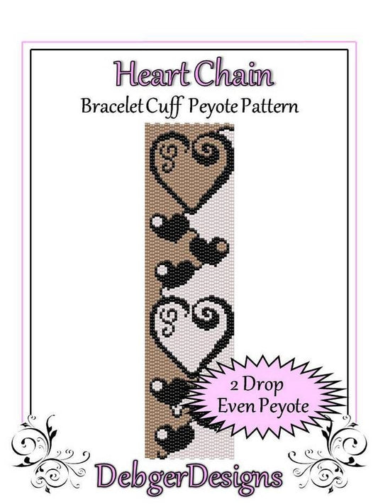 Heart Chain Bracelet Patterns - PDF