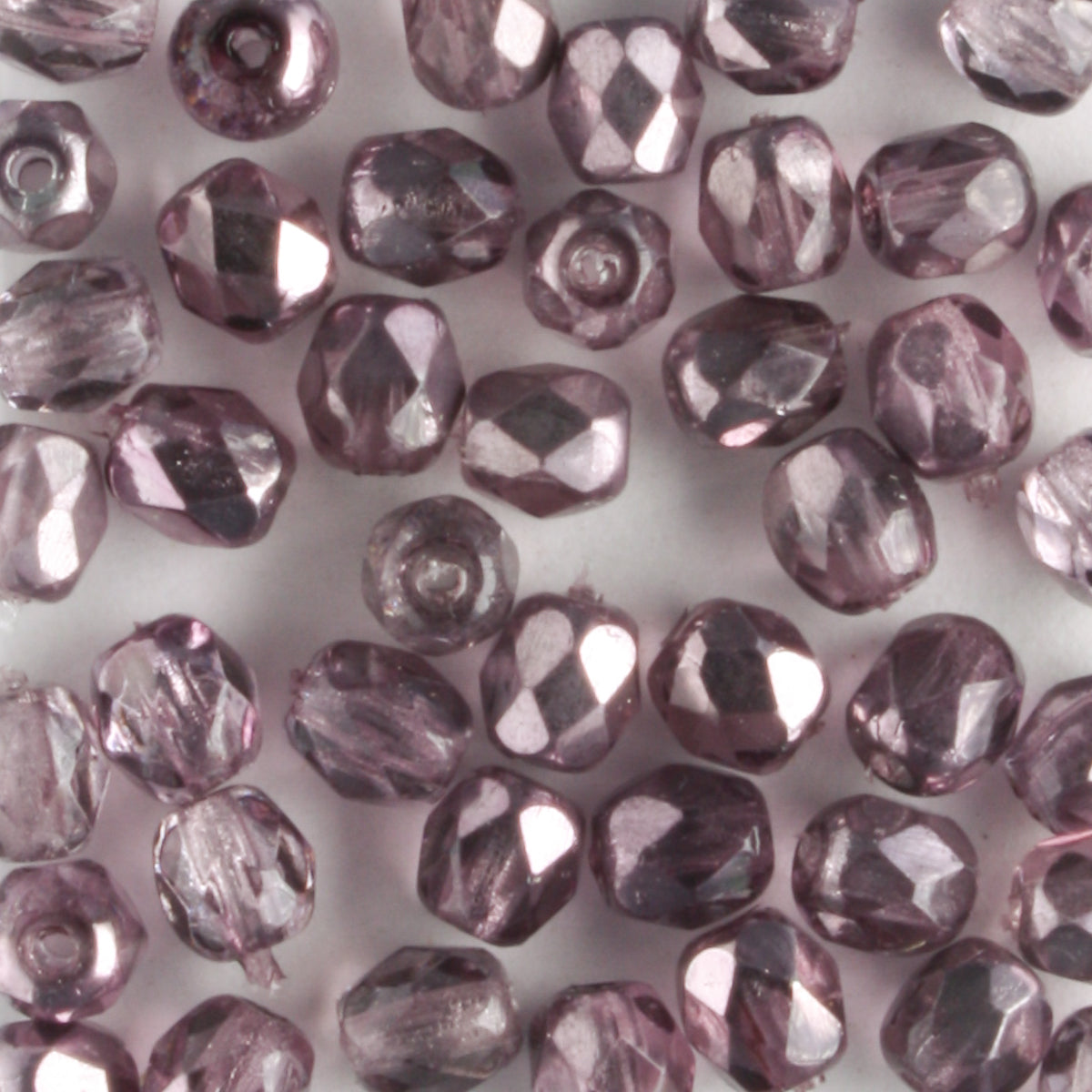 4mm Round Fire Polish Mirror Violet
