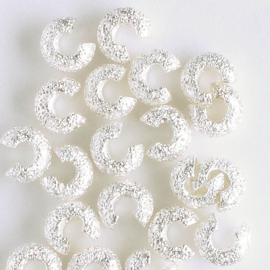 Crimp Cover 4mm Silver Stardust