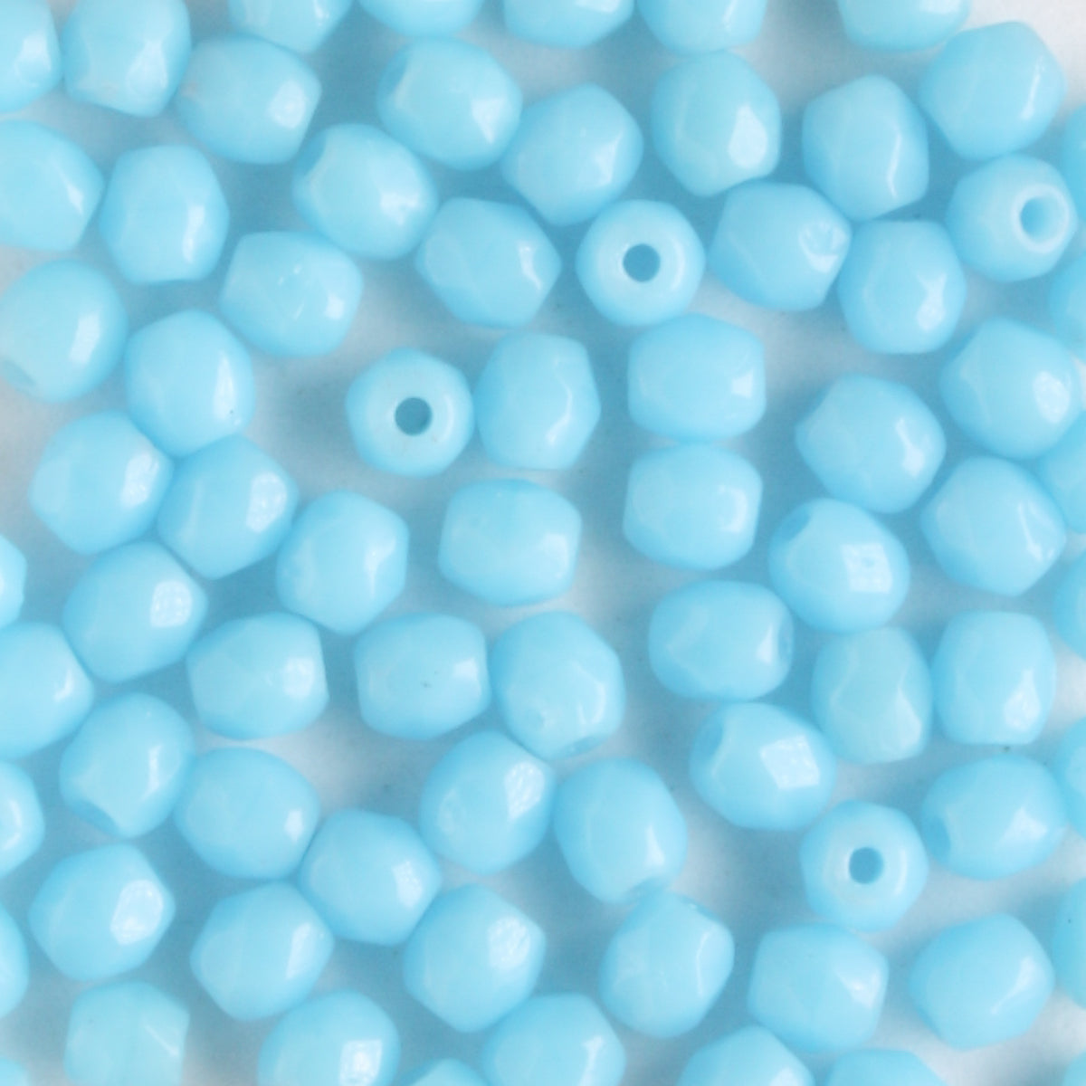 3mm Round Fire Polish Turquoise