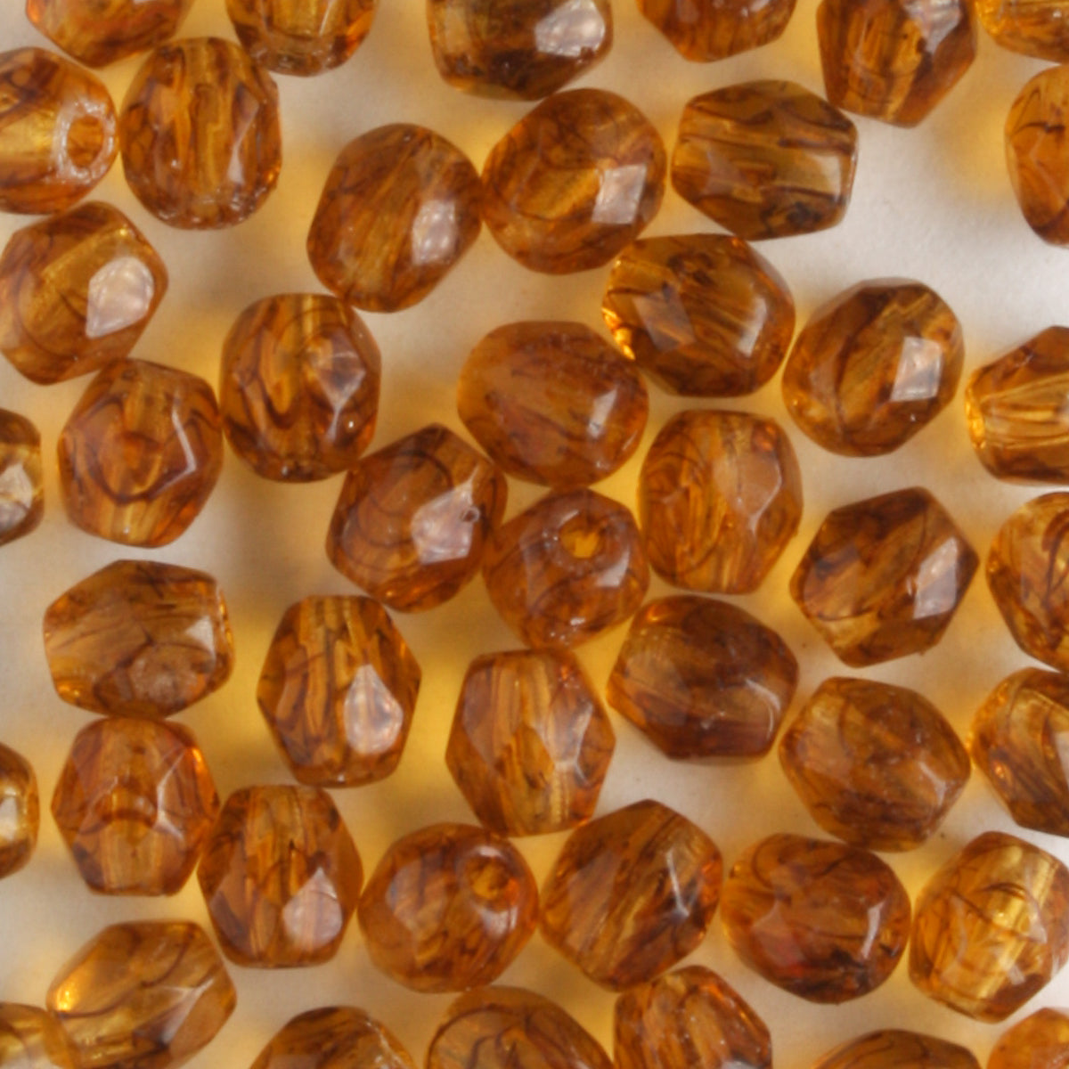 4mm Round Fire Polish Tortoise