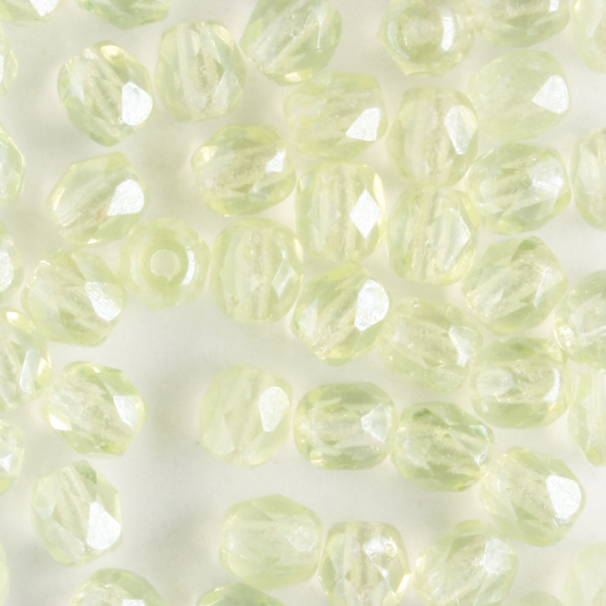 4mm Round Fire Polish Jonquil Yellow Luster