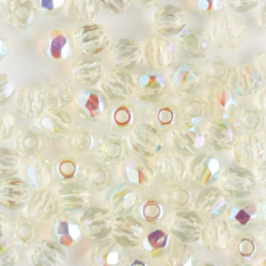 3mm Round Fire Polish Jonquil AB