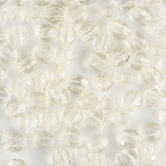 3mm Round Fire Polish Light Jonquil