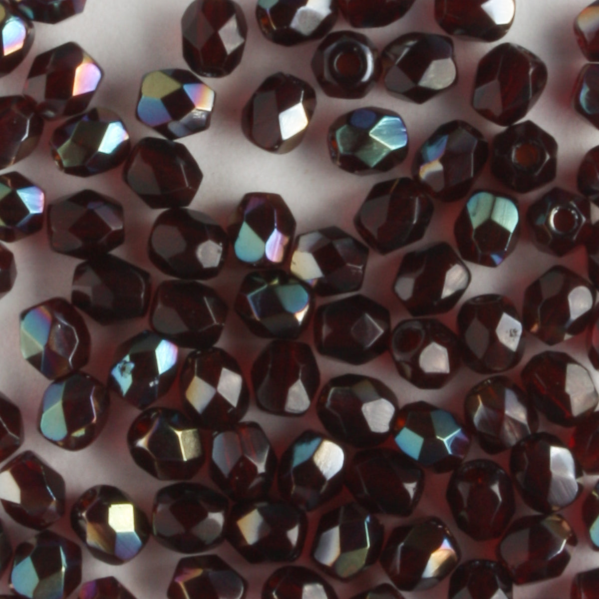 3mm Round Fire Polish Garnet Celsian
