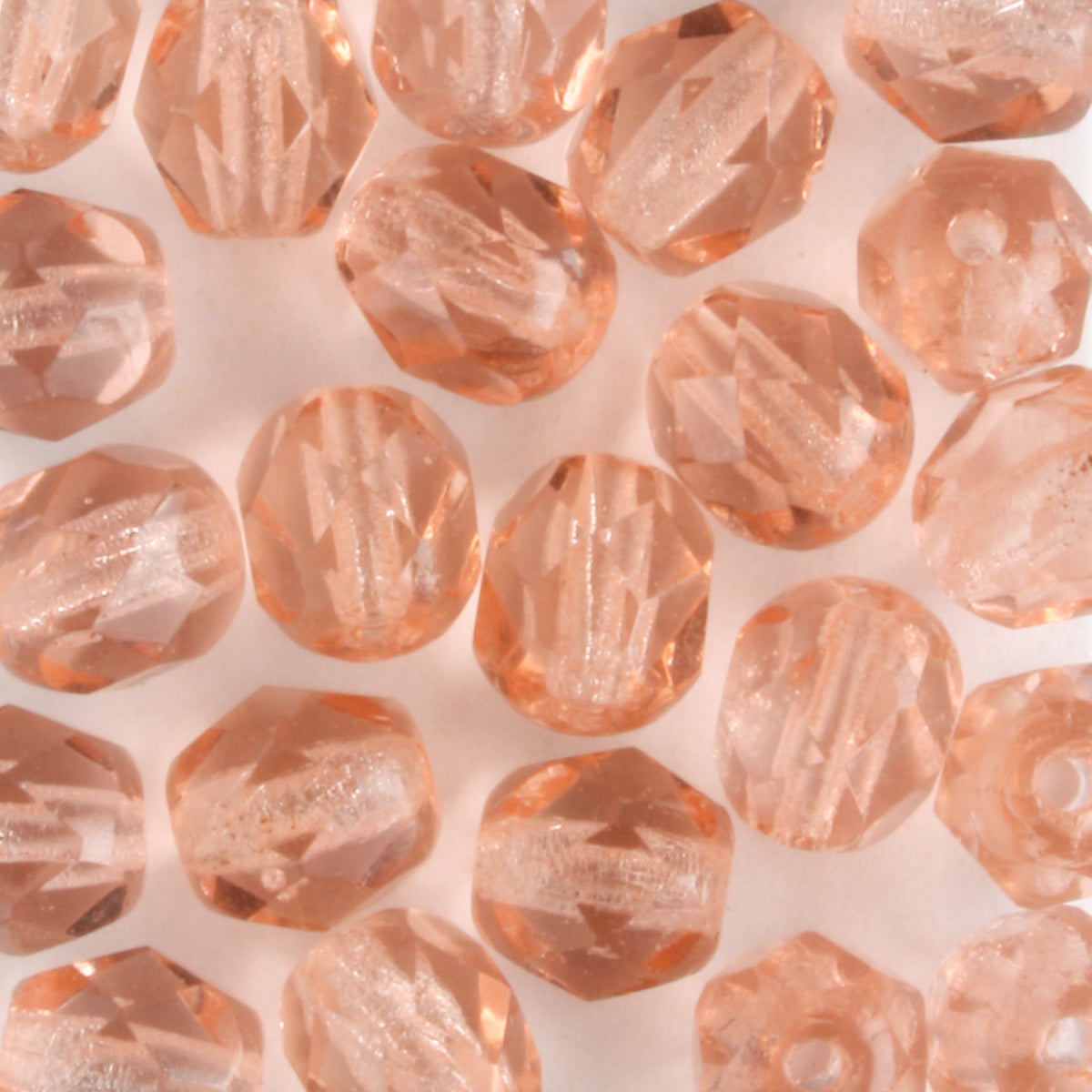 6mm Round Fire Polish Pink