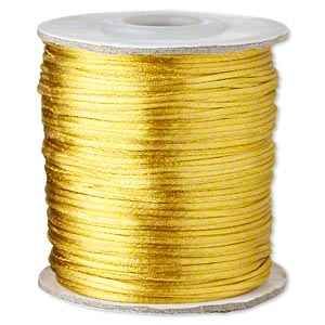 1mm Satin Cord - Gold - yard