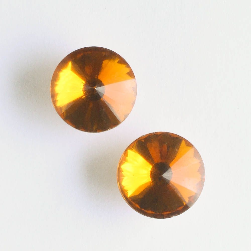 12mm Rivoli Topaz - each