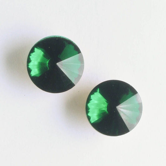12mm Rivoli Emerald - each