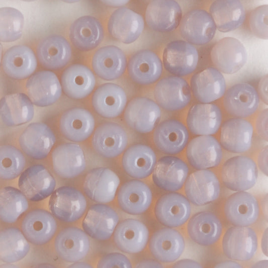3mm Druk Purple Opal - 100 beads