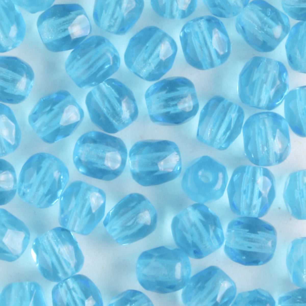 4mm Round Fire Polish Aqua