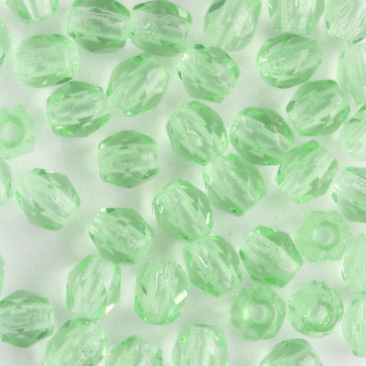 4mm Round Fire Polish Spring Green