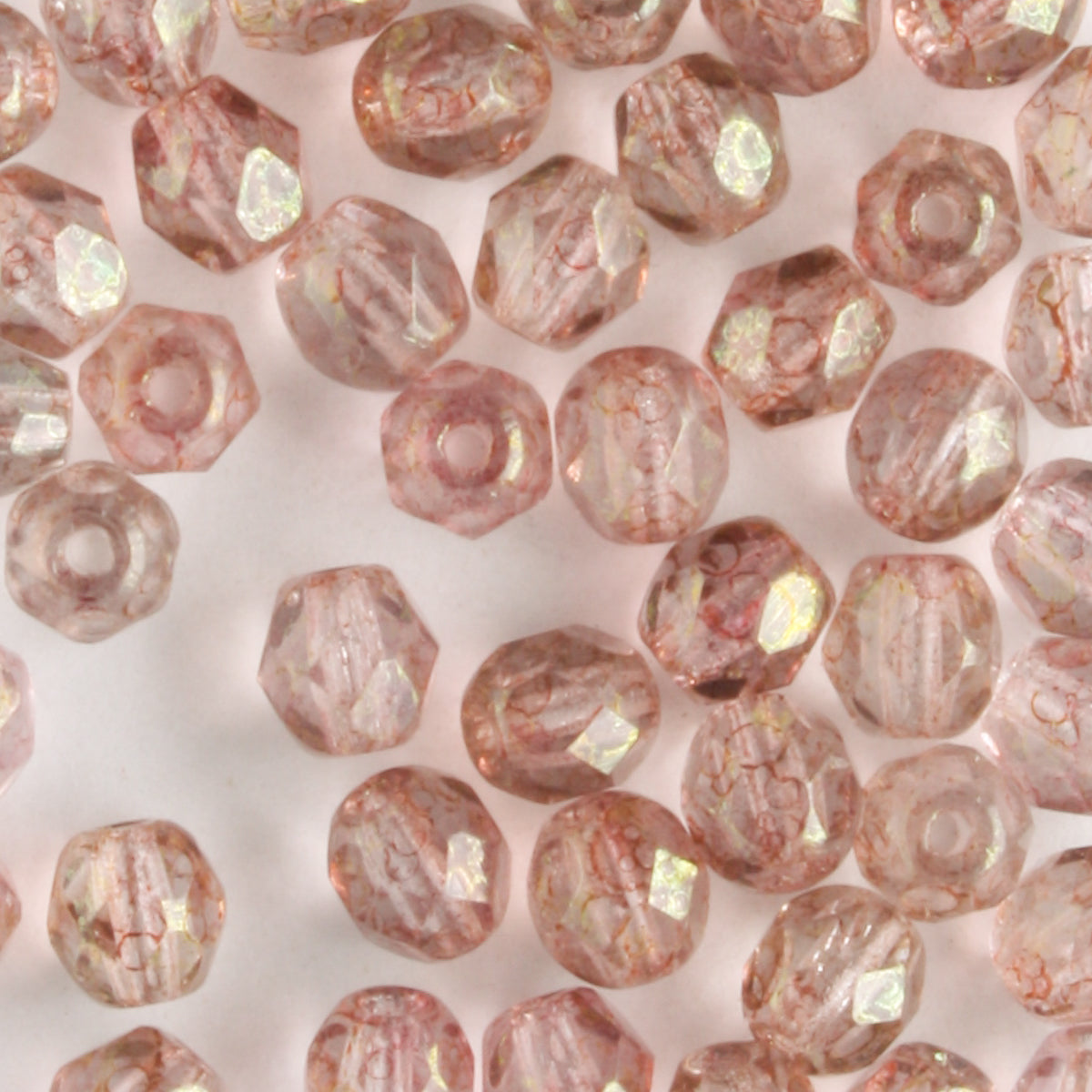 4mm Round Fire Polish Rose