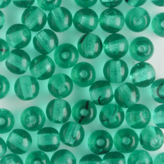 4mm Druk Teal - 100 beads
