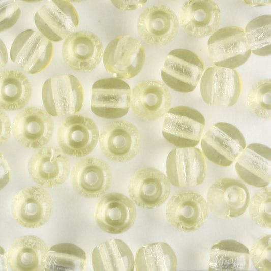 4mm Druk Yellow - 100 beads