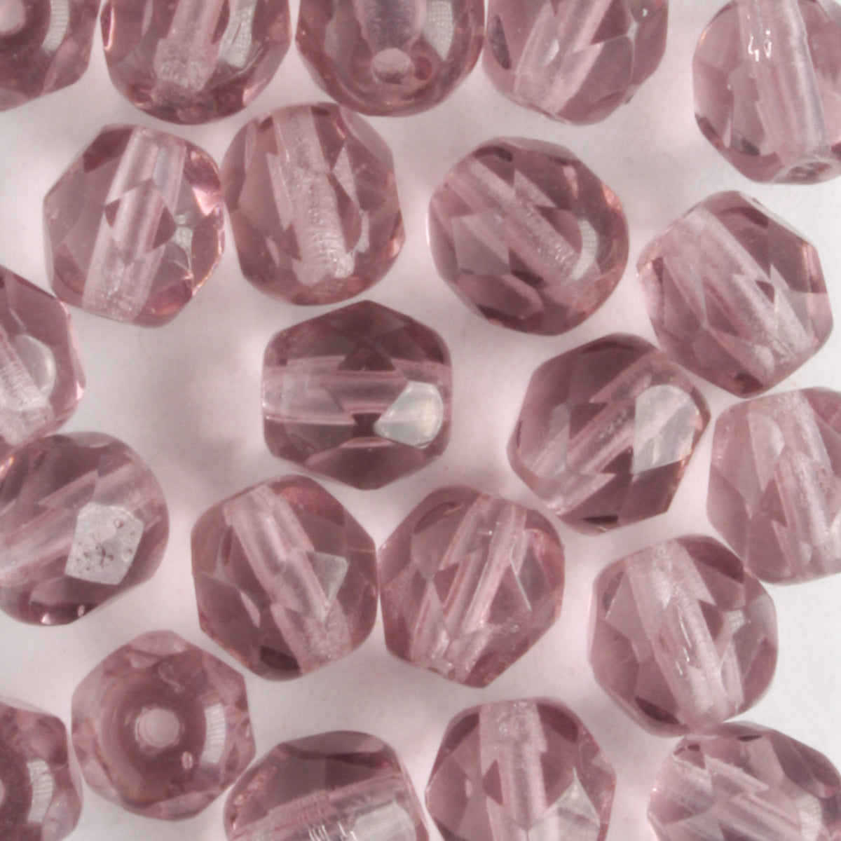 6mm Round Fire Polish Purple