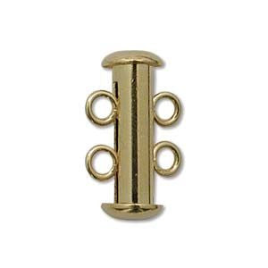2 Strand Slide Clasp Gold