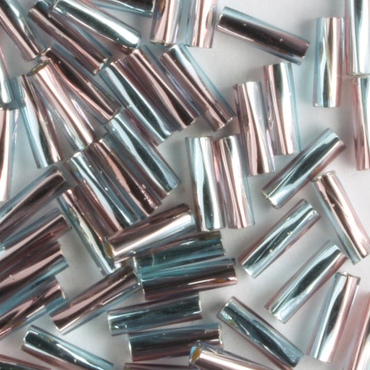 6mm Twisted Bugle Aqua Plum