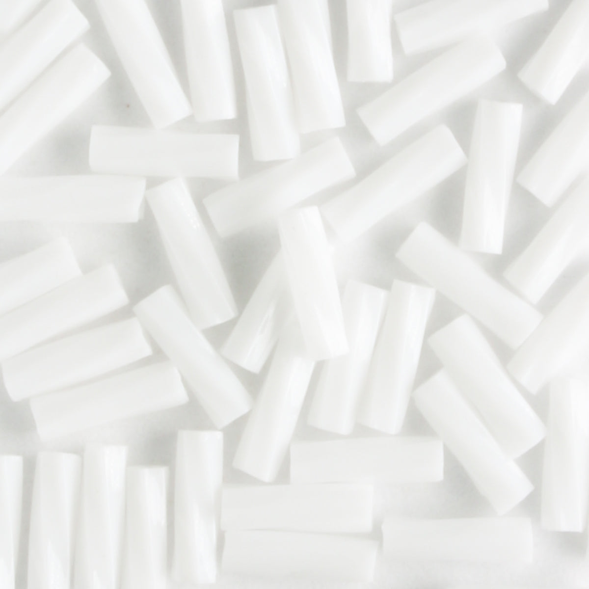 6mm Twisted Bugle Opaque White