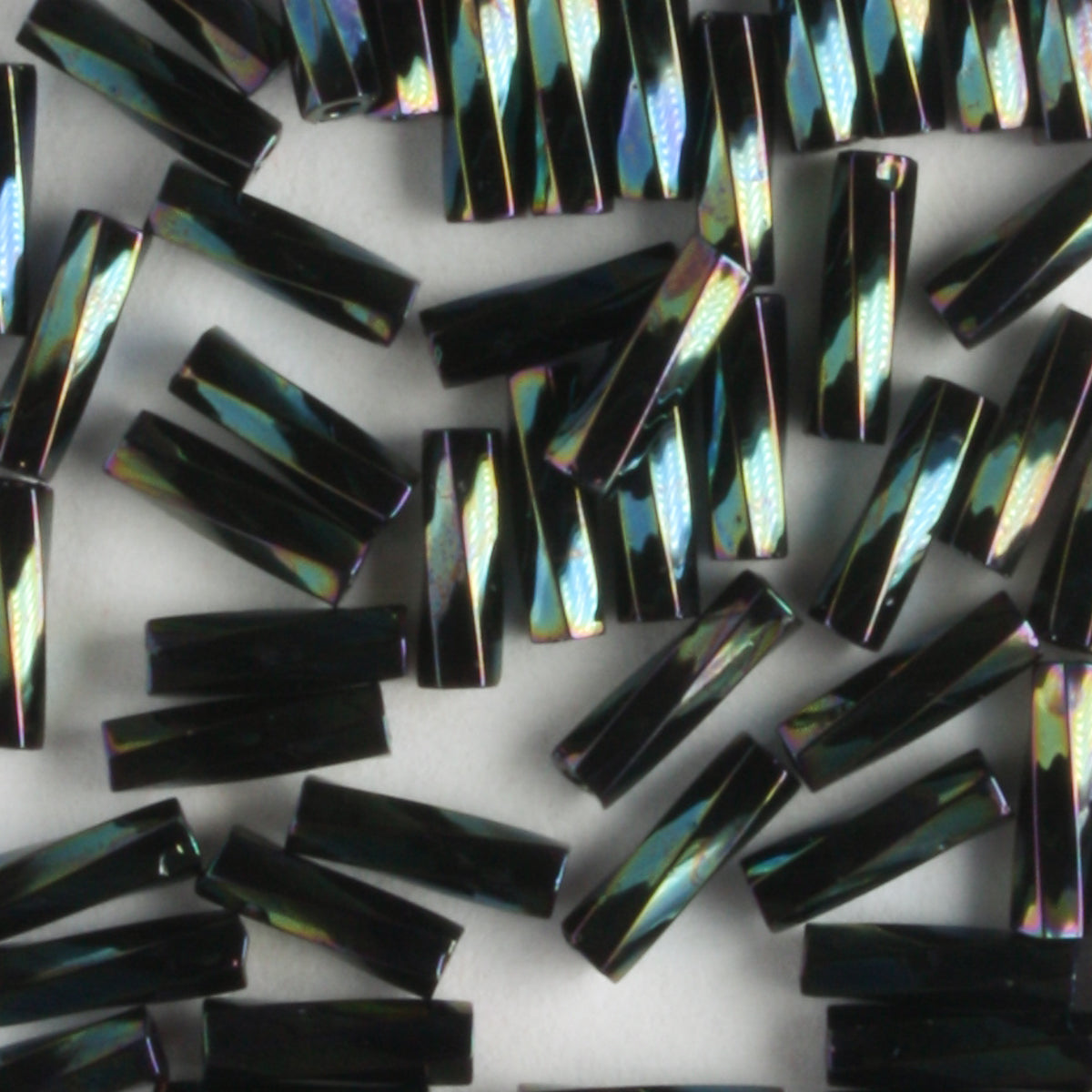 6mm Twisted Bugle Opaque Gunmetal Green