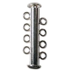 4 Strand Slide Clasp Silver