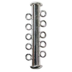 5 Strand Slide Clasp Silver