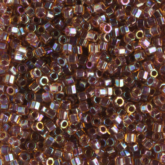 DBH0088 Color Lined Rainbow Dark Topaz Brown