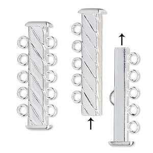 5 Strand Slide Clasp Silver