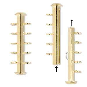 5 Strand Slide Clasp Gold