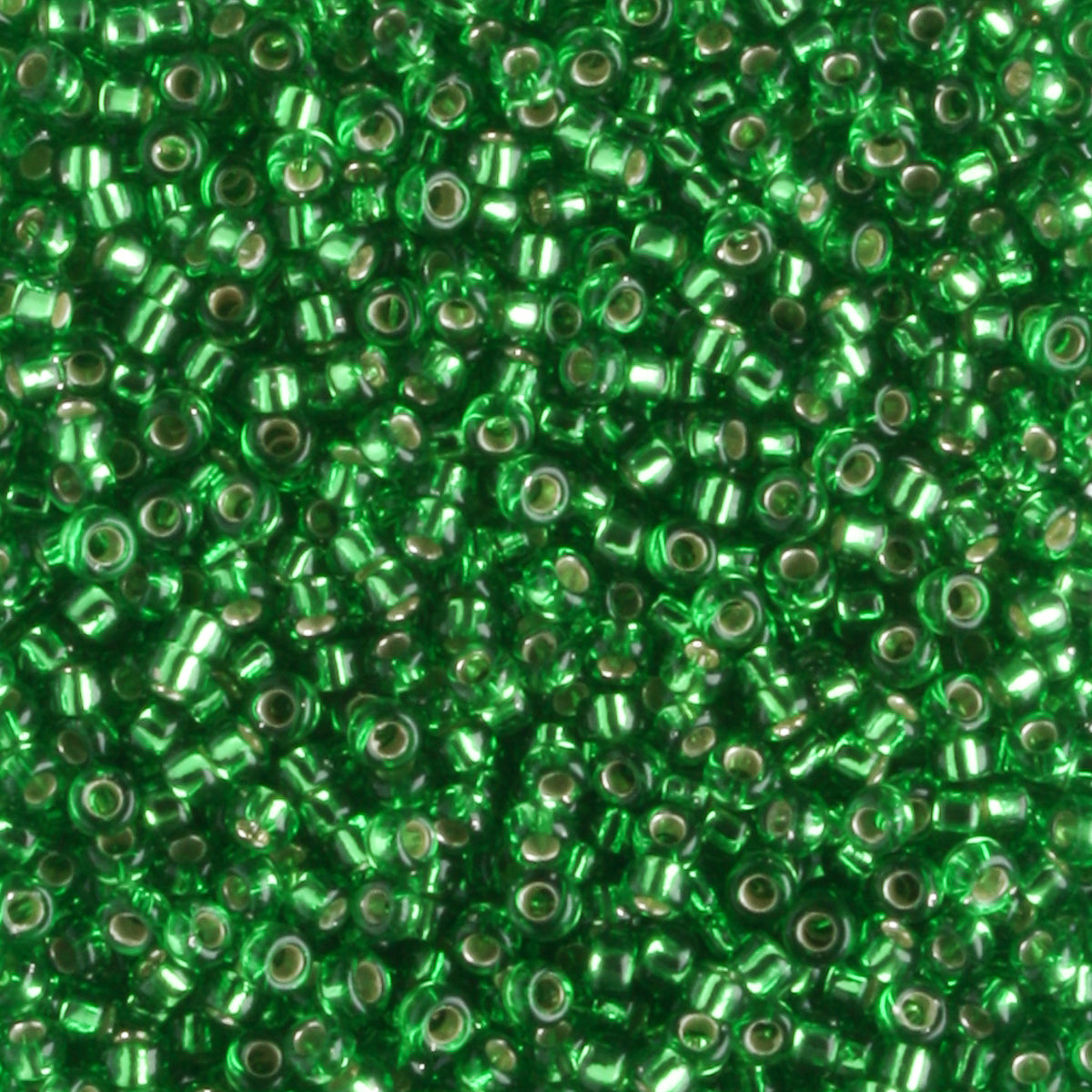 15-0016 Silver Lined Transparent Peridot Green