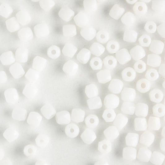 True 2mm Round Fire Polish Chalk White