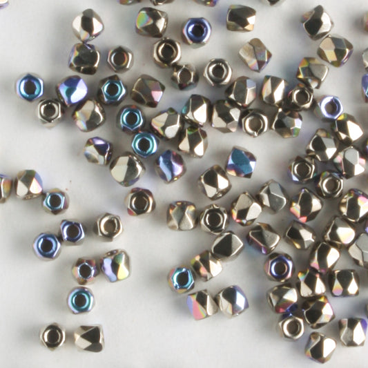 True 2mm Round Fire Polish AB Nickle Plate
