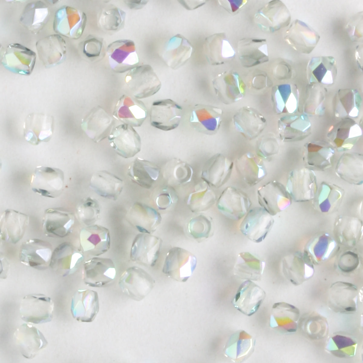 True 2mm Round Fire Polish Crystal Blue Rainbow